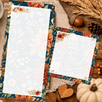 Herfst Bloemige Schrijfblok  Notitieblok