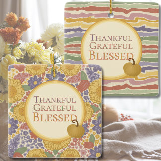 Herfst Bloemige Thanksgiving Ornament – Gastvrouw