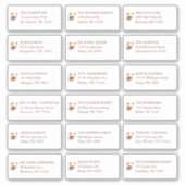 Herfst bloemige trouwgast Ontvanger Naam Adres Sticker (Voorkant)