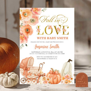 Herfst Bloemige Verliefd Baby Shower Kaart