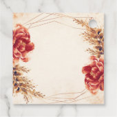 Herfst Bloemige Waterverf Bruiloft Bedankjes Labels (Achterkant)