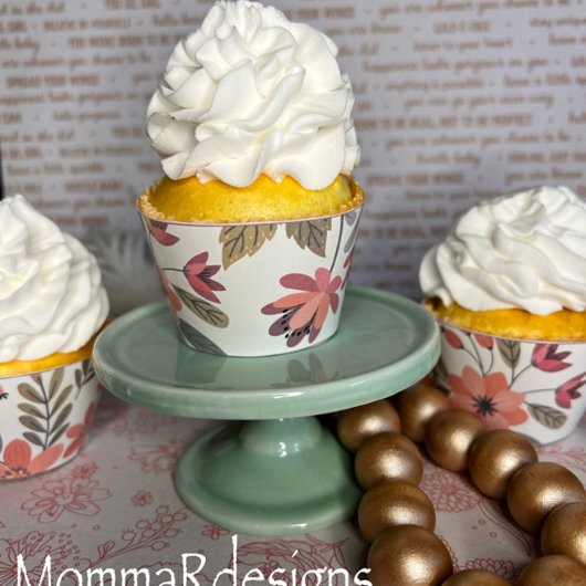 Herfst bloemkool Cupcake wrapper Autumn cupcake wr