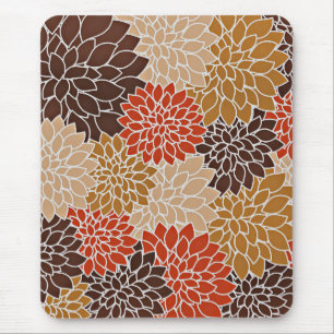 Herfst bloemmotief muismat