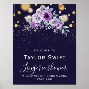 Herfst Bloemrijke Ondergoed Bruiloft Poster