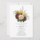 Herfst Bloemstuk Bruidsmeisjes Lunch Kaart (Voorkant)