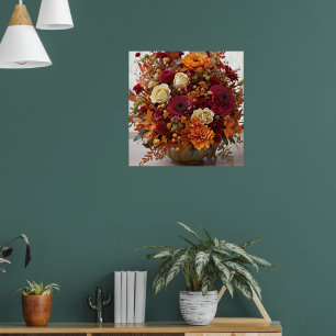 Herfst Bloemstuk Poster