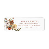 Herfst Blooms Return Address Labels Stickers G400 (Voorkant)