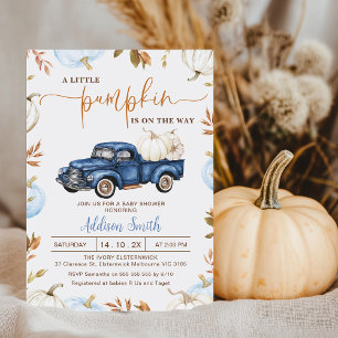 Herfst Blue Pumpkin Truck Little Pumpkin Baby show Kaart