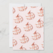 Herfst Blush Bloemige Rustieke Pompoen 1e Verjaard Kaart (Achterkant)