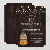 Herfst Bodemwand Vineyard 50th Birthday Kaart (Voorkant / Achterkant)