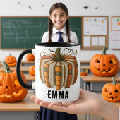 Herfst Boek Pompoen Lezen Halloween Teacher Gift Mok