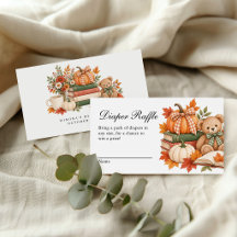 Herfst Boek Thema Pompoen Baby Shower Luier Raffle