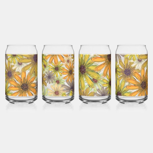 Herfst Boeket Drinkware Set Blikvorm Glas (Achterkant)