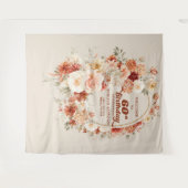 Herfst boeket terracotta blush groovy 60e verjaard wandkleed (Voorkant (horizontaal))