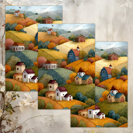 HERFST BOERDERIJ LIFE DECOUPAGE WEEFSELPAPIER TISSUEPAPIER
