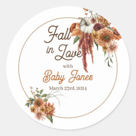 Herfst Boho Baby shower Stickers