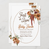 Herfst Boho Baby shower Uitnodiging (Voorkant / Achterkant)