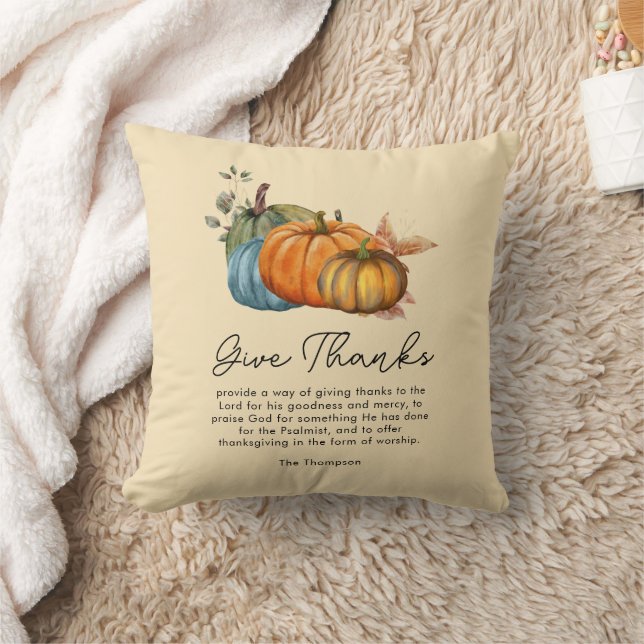 Herfst Boho Beige herfst pompoen Thanksgiving Kussen (Deken)
