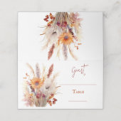 Herfst Boho bloemenbruiloft | Wit (Buitenkant ongevouwen)