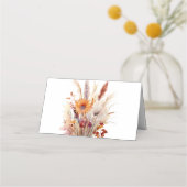 Herfst Boho bloemenbruiloft | Wit (Achterkant)