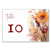 Herfst Boho bloemenbruiloft | Wit Kaart (Voorkant)