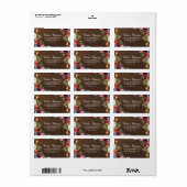Herfst Boho Blooms Bruiloft Retouradres Etiket (Full Sheet)