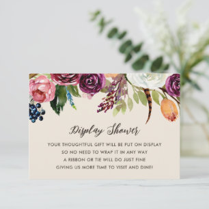 Herfst Boho Blooms Display Douche Geen Gift Wrap Informatiekaartje