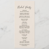 Herfst Boho Blooms | Moderne huwelijksprogramma's Menu (Achterkant)