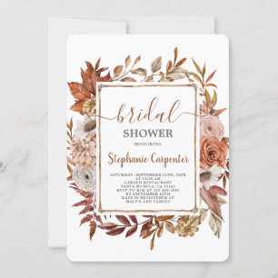 Herfst Boho Bridal Shower Kaart