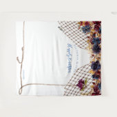 Herfst Boho bruiloft fotocabine achtergrond Wandkleed (Voorkant (horizontaal))