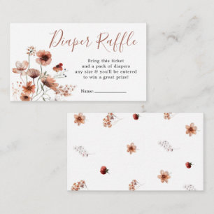 Herfst Boho Diaper Raffle Kaart