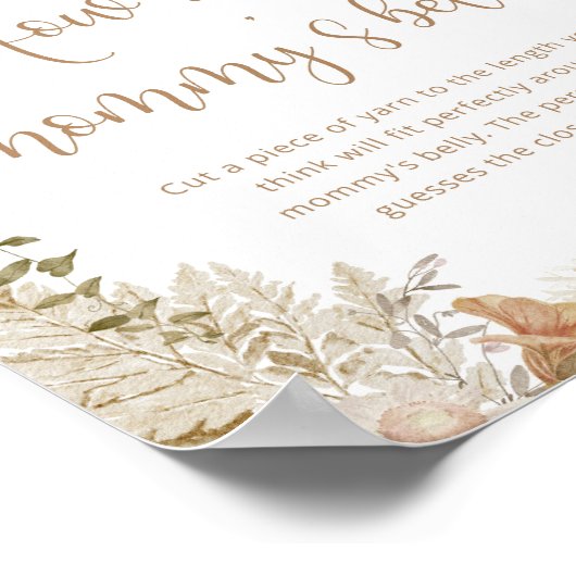 Herfst boho hoe groot is het poster van mama's bui (Hoek)