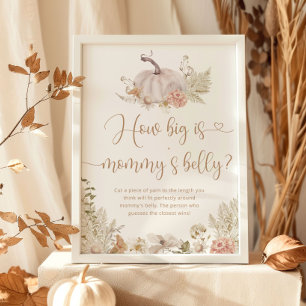 Herfst boho hoe groot is het poster van mama's bui