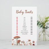 Herfst Boho Mushroom Floral Baby Traits Games (Staand voorkant)