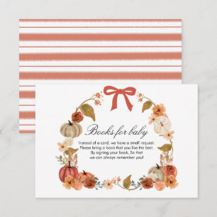 Herfst Boho Pompoen Babyshower Informatiekaartje