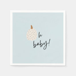 Herfst Boho pompoen Oh Baby shower servet