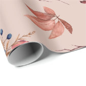 Herfst boho Rustic Baby shower Cadeaupapier (Rol Hoek)