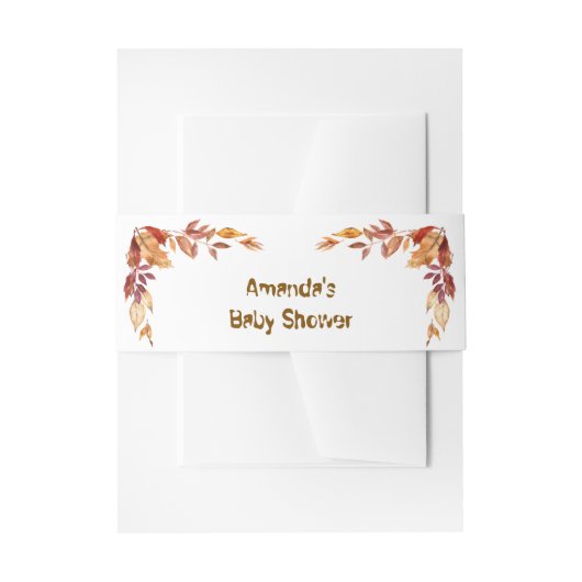 Herfst boho Rustic Baby shower Uitnodigingen Wikkel (Voorkant Voorbeeld)