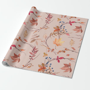 Herfst boho Rustieke Baby Shower Cadeaupapier