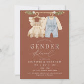 Herfst Boho Terracotta Genderonthulling Kaart (Voorkant)