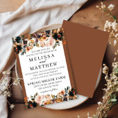 Herfst Boho Terracotta Wedding Uitnodiging