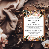 Herfst Boho Terracotta Wedding Uitnodiging