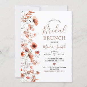 Herfst Boho Widlflower Bridal Brunch Uitnodiging