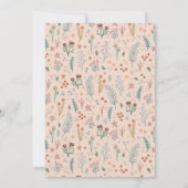 Herfst Boho Wildflowers huwelijksuitnodiging Kaart (Achterkant)