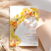 Herfst Boho Yellow Flowers Script vrijgezellenfees Kaart