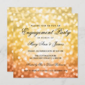 Herfst Bokeh Lights Engagement Party Kaart (Voorkant / Achterkant)