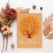 herfst bomen blij thanksgiving feestdagenkaart