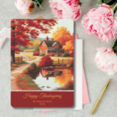 Herfst Bomen Landschap Thanksgiving Feestdagenkaart