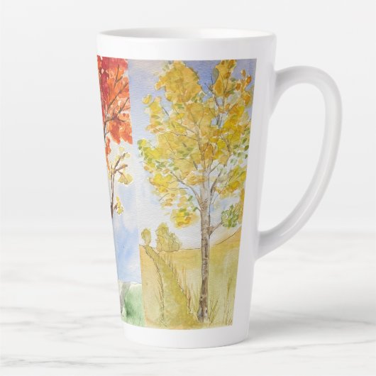 herfst bomen Latte Mok (Rechts)