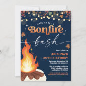 Herfst Bonfire Invitation, Bonfire Bash Kaart (Voorkant)